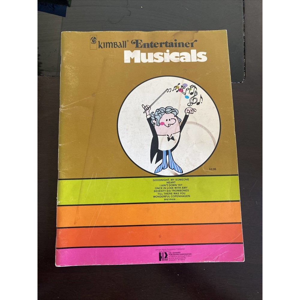 Kimball ENtertainer Musicals HAl Leonard Sheet Music Book Organ 1974 Jim Mcgill